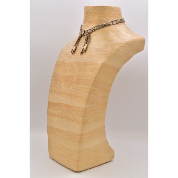 Monet Vintage Choker Chain Necklace Bow Gold Tone Thick Chunky Signed 60s BinBQ - Picture 9 of 12